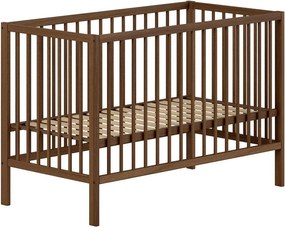 Кафяво детско креватче 60x120 cm от масивен бук с регулируема височина Dino – Vipack