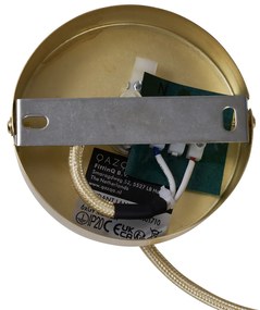 Хотелски шик висяща лампа златиста с опалово бяло стъкло 6 светлини - Monaco