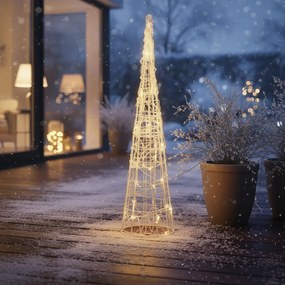 Коледна елха прозрачна 60 см вкл. LED IP44 - Coni