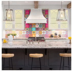 Комплект от 30 стикера за стена Плочки за стена Azulejos , 15 x 15 cm Mariska - Ambiance