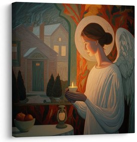 Картина на платно – Ангел със свещ