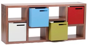 Кафява библиотека от декор от орех 70x159 cm Berlin – TemaHome