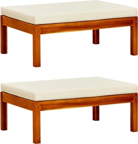 310323 vidaXL Градински табуретки, 2 бр, акациево дърво масив