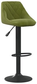 335340 vidaXL Бар табуретка, светлозелена, кадифе