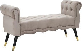 Кафяво-сива кадифена пейка Paris – Mauro Ferretti