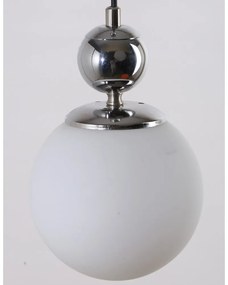 Висящо осветително тяло в сребрист цвят със стъклен абажур ø 15 cm Marble – Squid Lighting