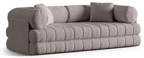 Сиво-бежов сгъваем диван от прежда с примки от букле 206 cm Kemi – Cosmopolitan Design