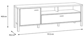 ТВ ШКАФ ХАЙ РОК 151,3/40,2/49,9 СМ