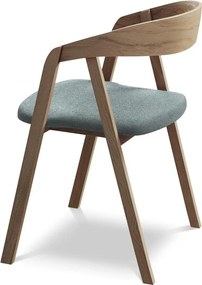 Син трапезен стол от масивна дървесина Erika – Makamii