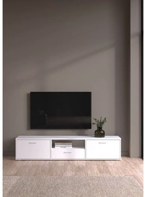 Бяла маса за телевизор 177x38 cm Media - Tvilum