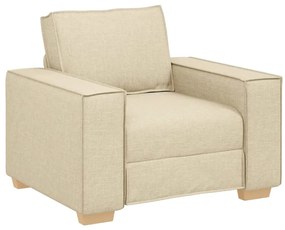 4104967 vidaXL Диван-фотьойл, кремав, 60 см, плат