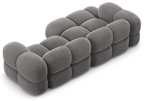 Сив кадифен ъглов диван (ляв ъгъл) Loretto – Cosmopolitan Design