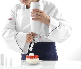 Бяла алуминиева бутилка за бита сметана , 500 ml Kitchen Line - Hendi