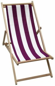Lamamistool Jardin Prive Chilean Rojo/Blanco Дебел мъхест вълнен плат Райета Червен букова дървесина Бял (106 x 55 x 95 cm)