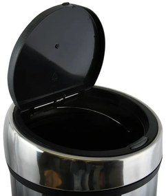 Стоманено кошче за боклук отваряне с докосване в блестящо сребрист цвят 30 l – MSV