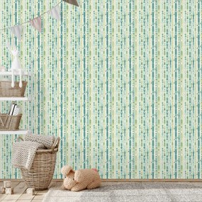 Тапет – Зелени и сини вертикални ивици