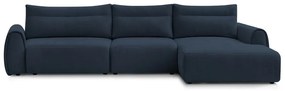 Тъмносин ъглов диван Aden – Bobochic Paris