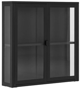 Черна метална висяща витрина 80x80 cm Brisbane – House Nordic