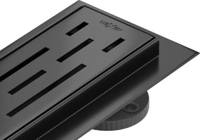 Mexen Flat 360° M01 въртящ се линеен сифон 80 см, черен - 1720080-40