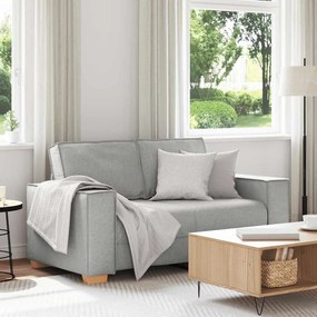 4104978 vidaXL Двуместен диван, облачно сив, 120 см, плат