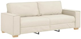4104999 vidaXL Диван стол с възглавница Бежово 220 x 78 x 84 см Лен