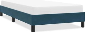 4101341 vidaXL Рамка за легло без матрак Тъмно синьо 90x210 cm Кадифе