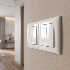 Двойна рамка за контакти OSTE JNH014-2F White