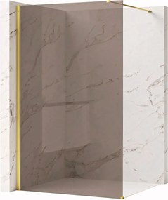 Параван за душ Rea Flexi Brown / Gold 140