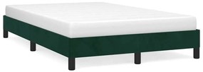 3269628 vidaXL Рамка за легло без матрак, тъмнозелена, 120x190 см, кадифе