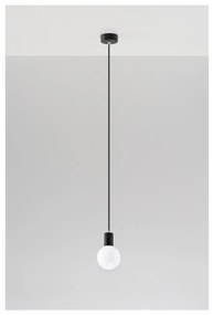 Черно висящо осветително тяло Bombilla - Sollux