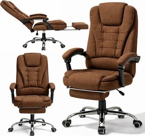 Офис стол BOSS с подложка за крака - кафява тъкан