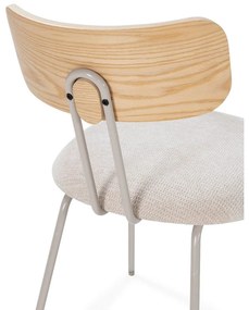 Бежов/в естествен цвят тапициран трапезен стол Olimpia – MOME