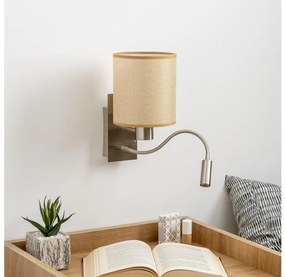 Brilagi - LED Аплик NUBILA 1xE27/25W/230V+LED/3W хром/светлокафяво