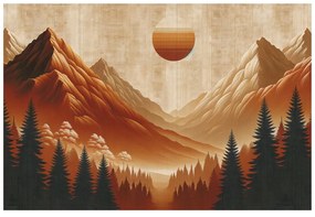 Самозалепващ тапет – Топла планинска панорама