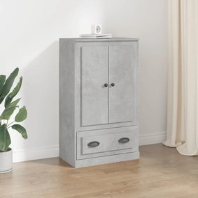 816300 vidaXL Висок шкаф, бетонно сив, 60x35,5x103,5 см, инженерно дърво