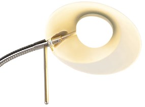 Модерна подова лампа стомана с LED и димер - Lexus