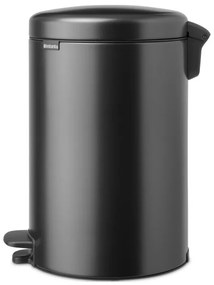 Кош за боклук с педал Brabantia NewIcon 1008846, 20 л, Плавно затваряне, Противоплъзгаща основа, Тъмносив