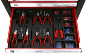 Работническа количка за инструменти 263бр - 6 чекмеджета KD361