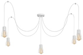 Пендел TUBE 5xE27/15W/230V паяк бял