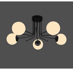 Черно таванно осветително тяло, височина 34 cm Star - Squid Lighting