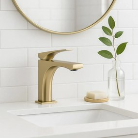 Смесител за мивка Rea Joe Brush Gold low