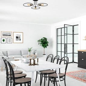 Черно осветително тяло за таван Circle – Opviq lights