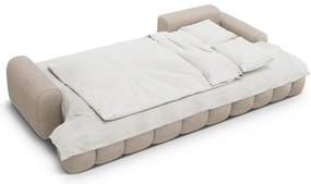 Светлокафяв сгъваем/с място за съхранение ъглов диван (десен ъгъл) Linz – Cosmopolitan Design