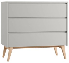 Сив нисък детски скрин 100x52,5 cm Swing - Pinio