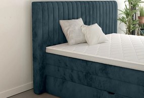 Тапицирано легло Melantha С матрак и протекор-140 x 200-Petrol