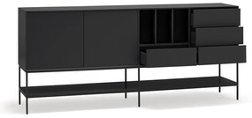 Черен скрин 220x98x45 cm Platt – Teulat