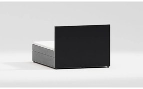 Сиво боксспринг легло 140x200 cm с място за съхранение Flip – Ropez