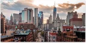 "New York Manhattan" картина на платно цифров печат 140x70x3см.