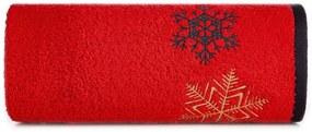 Памучна коледна кърпа червена с люспи Ширина: 70 см | Дължина: 140 см