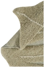 Ръчно изработен памучен детски килим подходящ за пране в цвят каки 120x180 cm Monstera Olive – Lorena Canals